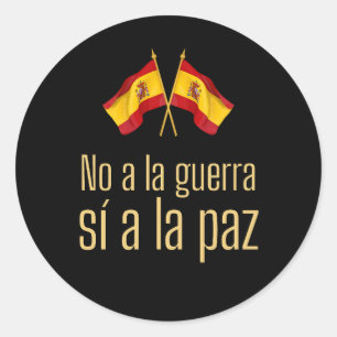 Stand for Peace Spain Classic Round Sticker