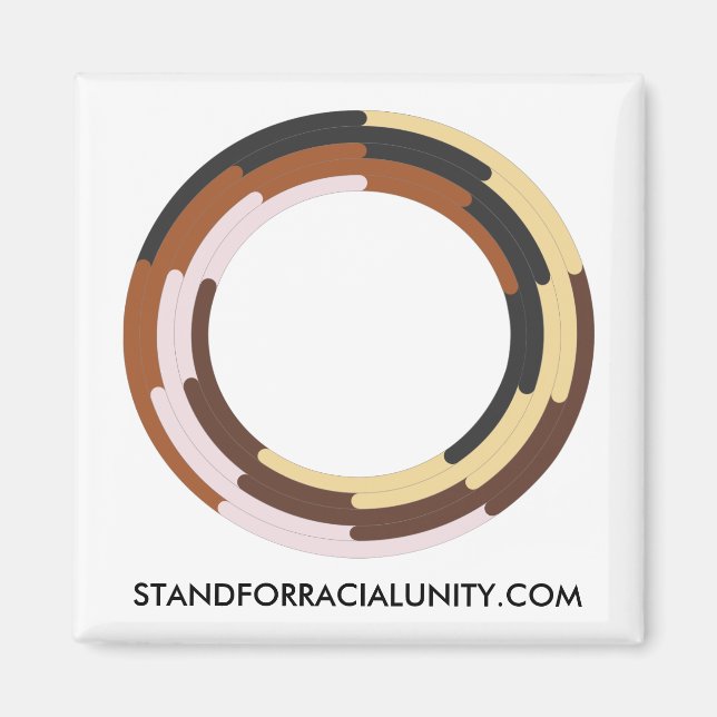 STAND FOR RACIAL UNITY fridge magnet (Front)