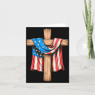 Stand for The Flag and Kneel for The Cross Card