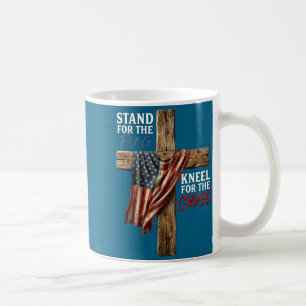 Stand For The Flag Kneel For The Cross American Fl Coffee Mug