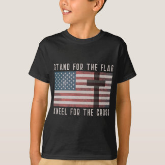 Stand For The Flag Kneel For The Cross In America T-Shirt