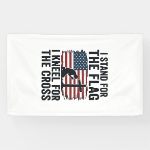 Stand for the Flag Kneel for the Cross Shirt Desig Banner