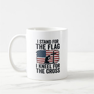 Stand for the Flag Kneel for the Cross Shirt Desig Coffee Mug