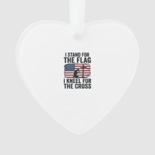 Stand for the Flag Kneel for the Cross Shirt Desig Ornament