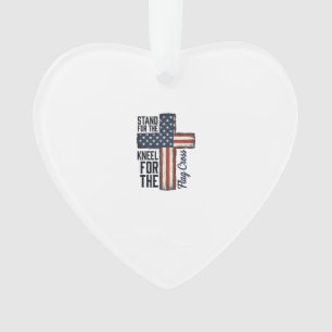 Stand for the Flag Kneel for the Cross Shirt Desig Ornament