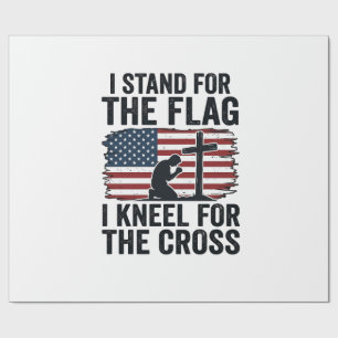 Stand for the Flag Kneel for the Cross Shirt Desig Wrapping Paper