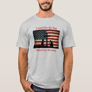 Stand for the Flag - Kneel for the Cross T-Shirt