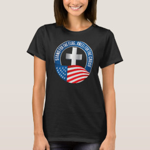 Stand For The Flag Kneel For The Cross Usa Flag Pa T-Shirt