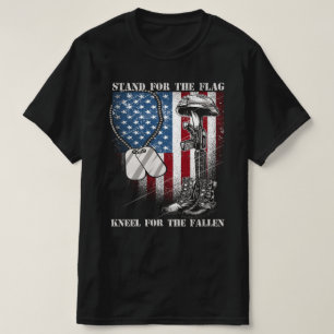 stand for the flag kneel for the fallen veterans T-Shirt