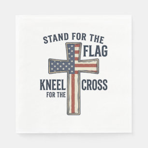 Stand for the Flag Patriotic Cross Design_1 Napkin