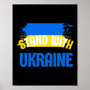 Stand For Ukraine Pin - I Support Ukrainian Nation Poster