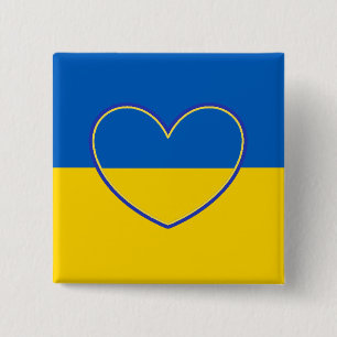 Stand in Support with Ukraine 15 Cm Square Badge