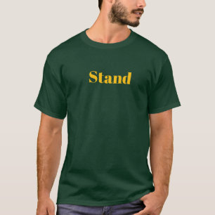 Stand Logo Forest Green  Mens Cotton   T-Shirt