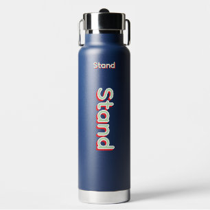 Stand Logo Navy Water Bottle