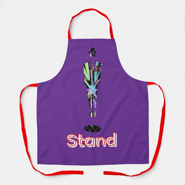 Stand Logo Solitary Man Purple   Apron (Front)