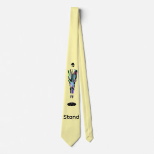 Stand Logo Solitary Man Yellow Tie