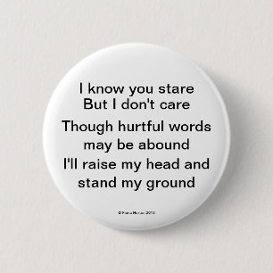 Stand my ground 6 cm round badge