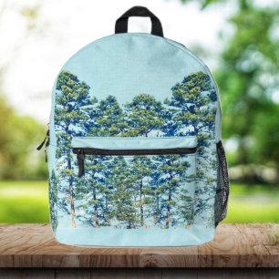 Stand Of Trees Printed Backpack