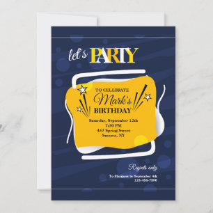 Stand Out Abstract Invitation