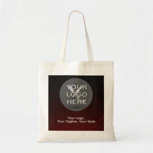 Stand Out Boldly: Custom Red & Black Reusable Tote Bag