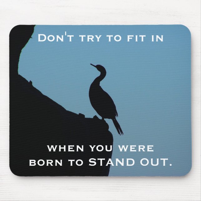 Stand Out Cormorant Mouse Pad (Front)