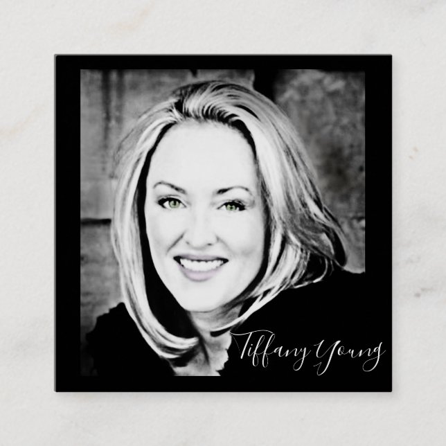 STAND OUT!  Customise your photo business cards. Square Business Card (Front)