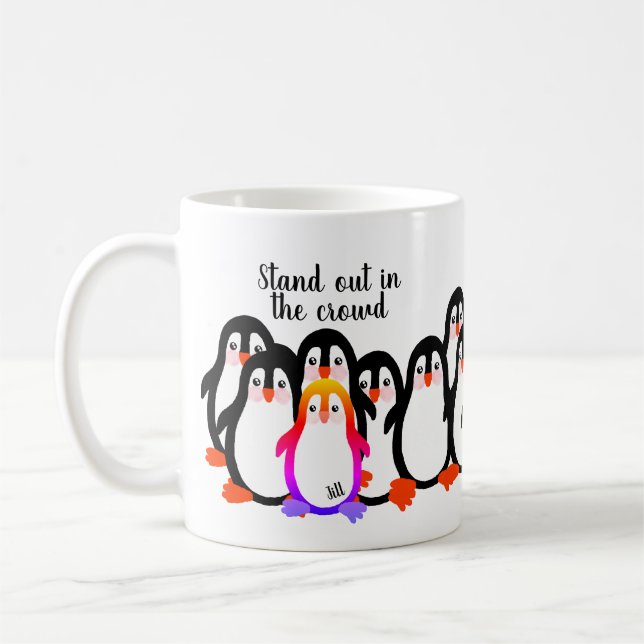 Stand out in the Crowd Penguin Coffee Mug (Left)