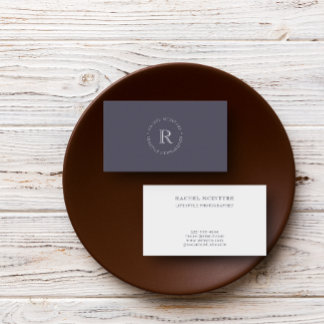  Stand Out: Mauve, Round Monogram - Modern  Business Card