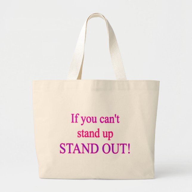 stand_out.png large tote bag (Front)