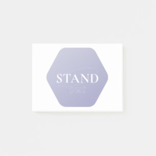Stand out Quote retro typography geometric Quote Post-it Notes