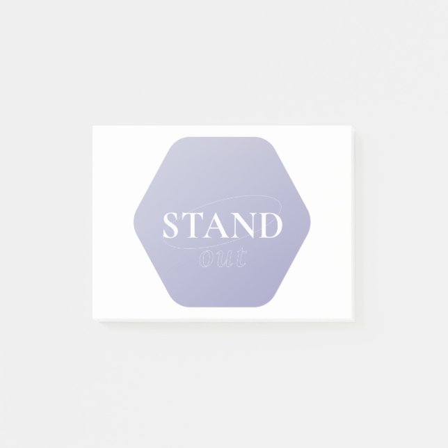 Stand out Quote retro typography geometric Quote Post-it Notes (Front)