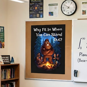 Stand Out Sasquatch Kids Poster