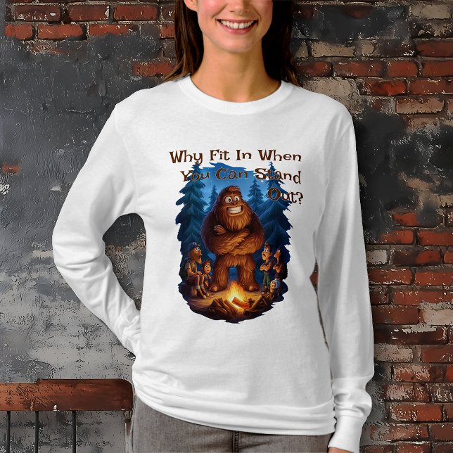 Stand Out Sasquatch T-Shirt (Stand up Sasquatch Bigfoot sweatshirt)