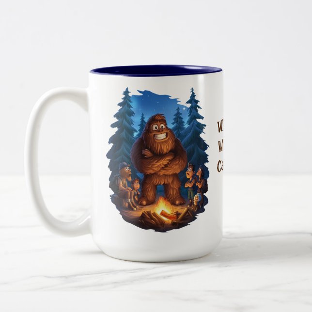 Stand Out Sasquatch Two-Tone Coffee Mug (Left)
