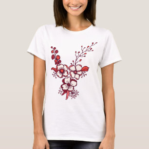 Stand Out with Our Floral Women's Basic T-Shirts