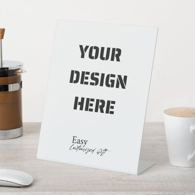 Stand Sign 8" x 10" Plastic Pedestal  (In SItu)