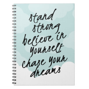 Stand Strong, Be Yourself Motivational Quote Notebook