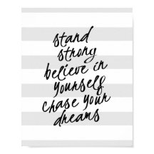 Stand Strong, Be Yourself Motivational Quote Print