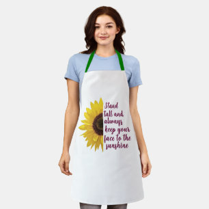 Stand Tall Face Sunshine Sunflower Apron - Women's