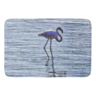 Stand Tall Flamingo Watercolor Bath Mat