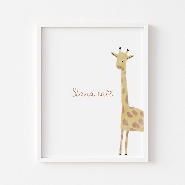 Stand tall Giraffe nursery art print (Creator Uploaded)
