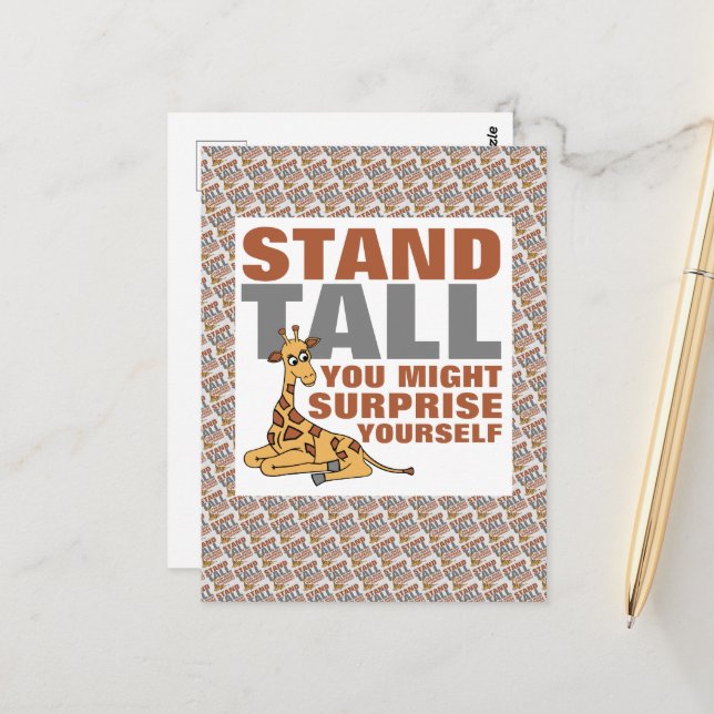 Stand Tall, Giraffe Postcard (Front/Back In Situ)