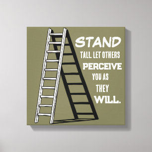 Stand Tall Stoic Quote Canvas Print
