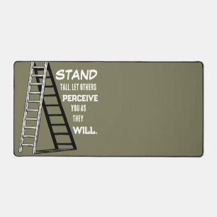 Stand Tall Stoic Quote Large Desk Mat