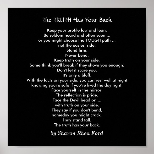 Stand Tall with the Truth by SRF Poster (Front)