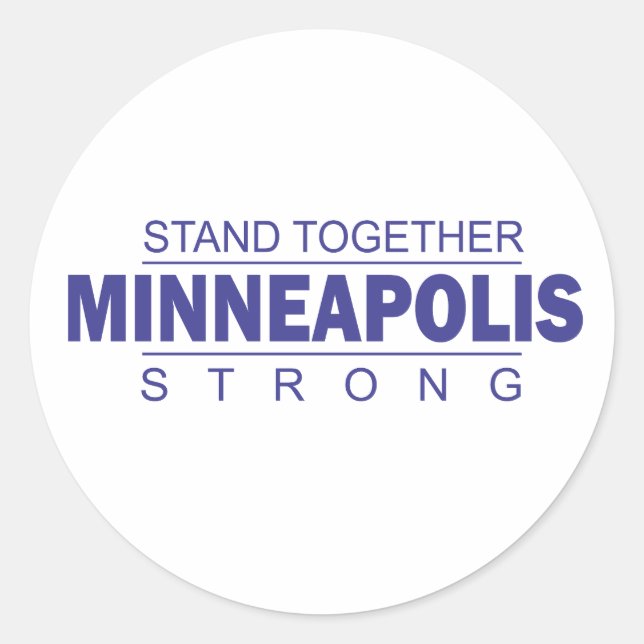 Stand Together Minneapolis  Classic Round Sticker (Front)