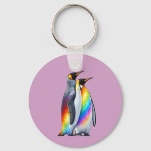 Stand Together Proudly Pride Penguins Key Ring
