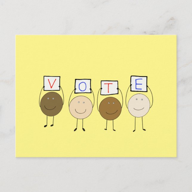 Stand Up and VOTE Postcard (Front)