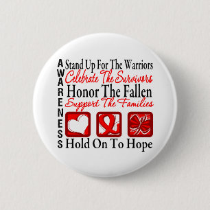 Stand Up Celebrate Honour Collage Blood Cancer 6 Cm Round Badge