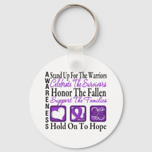 Stand Up Celebrate Honour Collage Pancreatic Key Ring